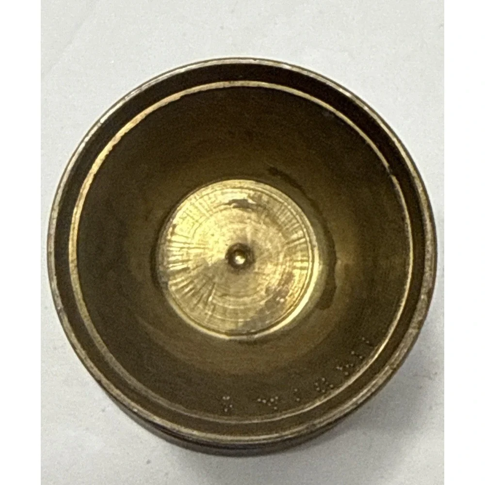 Vtg Etched Small Brass Cup/Apothecary Mortar/Ceremonial Chalice-India-2 1/8